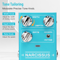 Pédale d'effet de chorus pour guitare semi-analogique JOYO R-22 NARCISSUS, plusieurs pédales de tonalité, VINTAGE MODERN, tonalité commutable, métal, 240g
