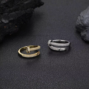 Hip Hop Popular Jewelry Zircon Nail <b>Ring</b> Men's Jewelry <b>Couple</b> <b>Ring</b> - Product Image 2