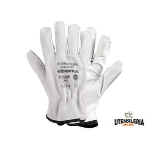 Guantes de cuero Cofra WORKTOPS con protección mecánica media (12 pares) - Product Image 3