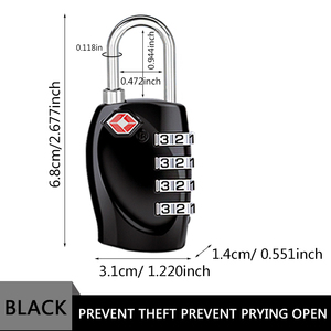सामान लॉक पासवर्ड संयोजन सुरक्षा लॉक बैग सूटकेस टीसा ने तीन अंकों के संयोजन पासवर्ड पैडलॉक - Product Image 2