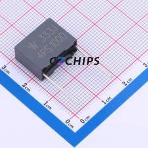 Condensador de película de polipropileno (CBB) 4PS333J3A6AA615MA1, componente de montaje pasante (THT), P=15mm, 33nF, 5%, 1kV - Product Image 1