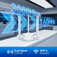 Routeur WiFi 6 AX3000 compatible OpenWrt, routeur sans fil maillé Gigabit double bande avec processeur MTK7981BA double cœur 1,3 GHz pour OEM/ODM
