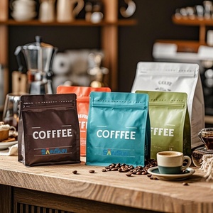 Bolsas de Café Personalizadas de 250g al por Mayor, Fábrica China, Reciclables, con Fondo Plano, Selladas, con Cierre Superior, para Empacar Café - Product Image 1