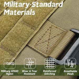 ชุดสายจูงสุนัขแบบยุทธวิธี ผ้าอ็อกซ์ฟอร์ดคุณภาพสูง พร้อมอุปกรณ์ตกแต่งสำหรับสุนัข <span class=keywords><strong>K9</strong></span> - Product Image 5