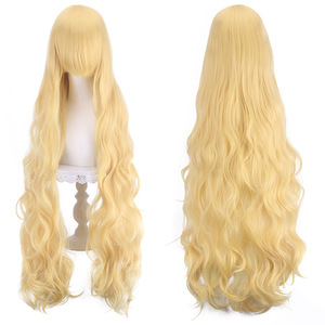 <span class=keywords><strong>Perruque</strong></span> de cosplay anime pour <span class=keywords><strong>femme</strong></span>, cheveux longs bouclés, style européen et américain, raie au milieu, volumineuse, résistante aux hautes températures - Product Image 3