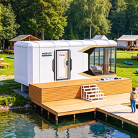 Mini-maison capsule compacte Apple Cabin, maisonnette préfabriquée peu encombrante, petite cabine modulaire en conteneur pour poste de repos routier