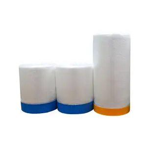 Verwendung im Freien Tape Masking UV-beständige blaue Anti-Papier-Pre-Taped-Drop-Cloth-Folie