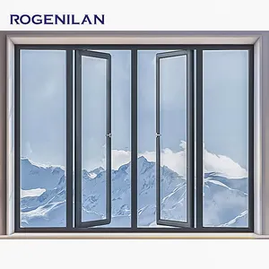 ROGENILAN 2023 Aluminium Windows With Screen Casement Window With Top Hung Aluminum Casement Window For House