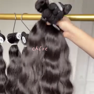 Paquetes de cabello ondulado natural crudo camboyano 100% extensiones de cabello humano trama de cabello rizado birmano - Product Image 2