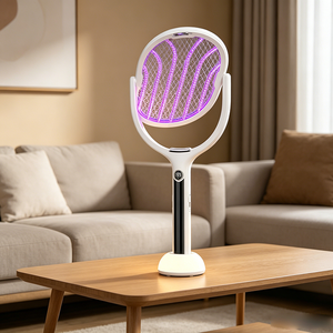 <span class=keywords><strong>Raquette</strong></span> anti-insectes <span class=keywords><strong>électrique</strong></span> portable avec affichage numérique de la puissance et lampe de nuit intégrée - Product Image 1