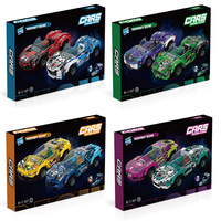 Bloques de Construcción Educativos para Niños, de Plástico ABS Nano, Modelo de Coche Deslizante, Partículas Pequeñas, Simulación de Ensamblaje