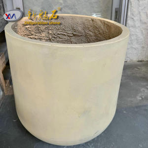 Grand pot à fleurs en béton GRC New Magic Stone, style européen, pour extérieur, jardin et aménagement paysager - Product Image 4