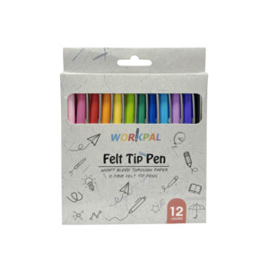 Logo personnalisé de haute qualité 12 couleurs feutre stylo Art marqueurs ensemble pour l'écriture sur papier - Product Image 1