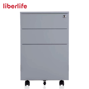 Di chuyển trắng 3 ngăn kéo nhôm di động bệ văn phòng lưu trữ tập tin tủ - Product Image 4