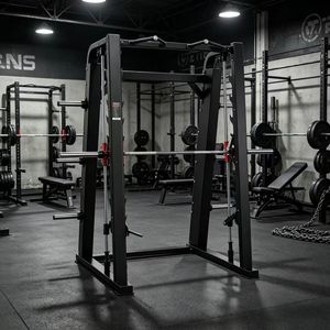 Rack d'entraînement Smith soudé avec précision, construction en tube d'acier robuste, finition anti-rayures, pour salle de sport commerciale, longue durée de vie - Product Image 2