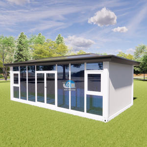 ตู้คอนเทนเนอร์แก้วขนาดเล็กพกพาได้20-40ฟุตขนาดเล็กแบบเคลื่อนย้ายได้<span class=keywords><strong>กล่อง</strong></span>สำเร็จรูปขนาดเล็กหรูหรา - Product Image 2