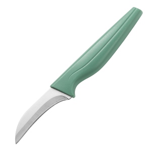 Couteau à éplucher bec d'oiseau en acier inoxydable, manche vert matcha, lame courbée, pour fruits, découpe, ambidextre, compatible lave-vaisselle, cuisine - Product Image 1