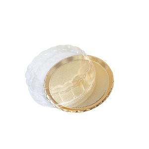 Disposable 12 inch Gold Plastic Round Cake Containers Take-out Round Cake Box
