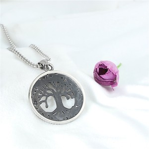 yunnique <b>Tree</b> Of Life Pendant Stainless Steel Round Celtic Design Unisex <b>Necklace</b> Gift - Product Image 3