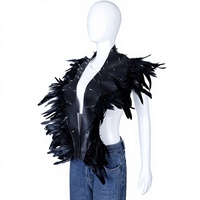 Nouvelle cape en plumes douce et confortable, clous, châle gothique luxueux, cosplay, soirée, mariage, accessoires de costume
