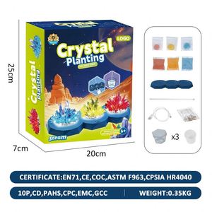 ชุดปลูกคริสตัลทำเอง Zhorya DIY ชุดทดลองวิทยาศาสตร์ STEM สำหรับการสังเกตการณ์และการเรียนรู้เกี่ยวกับการเจริญเติบโตของคริสตัลและดอกไม้ - Product Image 6