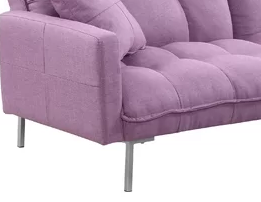 Màu Tím Phong Cảnh Thanh Lịch L Hình Dạng Sang Trọng Morden Hai Chỗ Ngồi Cho Phòng Khách Đồ Nội Thất Phòng Ngủ Gấp Đôi <span class=keywords><strong>Sofa</strong></span> Giường Đơn - Product Image 5