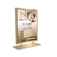 Support de carte en forme de T A5/A4, porte-panneau A6 portrait, double face, en acier inoxydable, pour menu