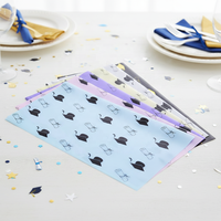Papier d'emballage pour fleurs imperméable de style coréen pour la saison des diplômes, motif chapeau de docteur pour la décoration de bouquets, papier recyclable