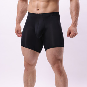 Caleçons Boxers Homme Anti-Frottement en Soie Glacée Tricotée, Longs, Respirants, avec Poche 3D, pour le Fitness – Fabrication ODM - Product Image 2