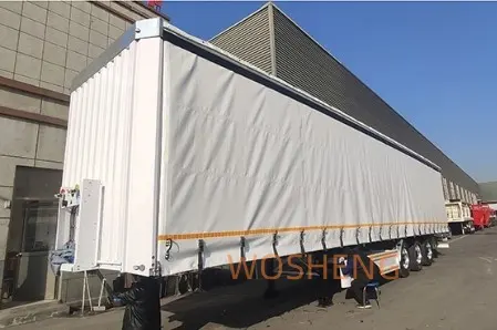 WS Customizable 53 Ft tarpaulin side curtain container semi-trailer for drinks and vegetable