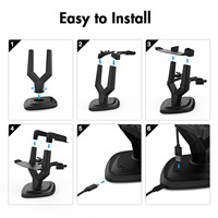 Soporte de realidad Virtual para auriculares y controladores, soporte recargable de realidad Virtual, RGB, VR, para metacrilato/Oculus Quest 2