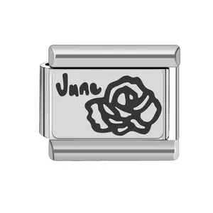 Bonita pulsera de dijes italianos, pulsera ligera de acero inoxidable, regalo de San Valentín - Product Image 6