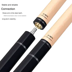 Queue de billard à neuf boules de style américain Queue de billard noire à grosse tête avec manche en érable pour les sports de piscine - Product Image 4