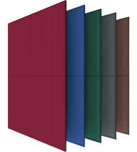 Красные цветные солнечные панели 345W-355W | Декоративные монокристаллические фотоэлектрические панели N-типа 182 мм - Product Image 2