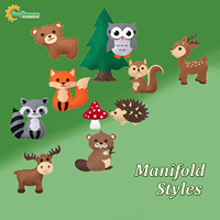 Kit de Manualidades de Fieltro para Coser, Set de Animales de Fieltro Precortados con Agujas, Tijeras e Hilos Seguros, Regalo Creativo Educativo de Artes y Manualidades