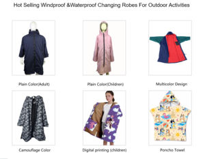 Parka da Nuoto Impermeabile Oversize ad Asciugatura Rapida con Fodera in Pile Spesso e Caldo, con Cappuccio, per Spiaggia, Surf, Cambio Vestiti, Asciugamano, Accappatoio, Cappotto per Bambini - Product Image 5