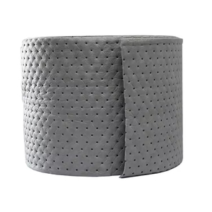 150 'Longueur X 30 "Largeur Gris Polypropylène Poids Lourd Meltblown Rouleau Universel Absorbant Collé Entretien Environnemental - Product Image 5