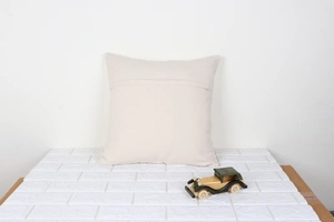 Housse de coussin décorative pour canapé, style bohème, tuftée à la main, texture ivoire et gris - Product Image 5
