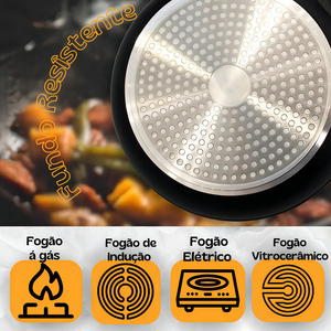 Ceramic Coated Pot <b>Pan</b> Silicone Glass <b>Lids</b> Wooden Soft Touch Handle Non Stick Forged 7 Piece Aluminium Cookware Set - Product Image 4