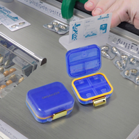 Boîte à pilules en plastique transparent imprimé de logo personnalisé 7 jours pharmacie dispensaire médicaments comprimés organisateur de stockage PP étui de voyage