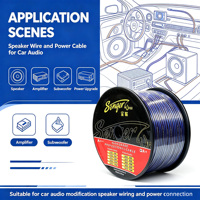Kabel Audio Mobil RCA Berlapis Emas A+18GA dengan Selubung PVC 100M Biru, Tembaga Murni, untuk Koneksi Amplifier Subwoofer 1080P