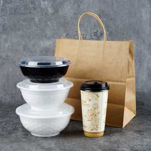Offre Spéciale – Bols jetables personnalisés en plastique PP de 36 oz pour plats à emporter, contenants de préparation de repas jetables avec couvercles - Product Image 2