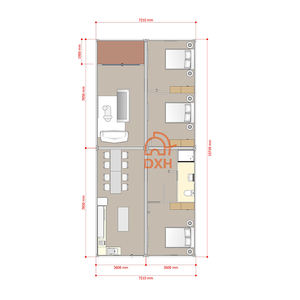 Lujo Prefabricado Flat-Deck Three-Room Suite Container Homes Steel Prefab Mansion Houses Flat Pack Living Design Fabricante - Product Image 6