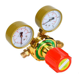 Régulateur de pression de débitmètre tout en cuivre CGA580 pour manomètres d'oxygène et d'acétylène, kit de soudage et de découpe ; Régulateur de pression d'oxygène G5/8 - Product Image 5