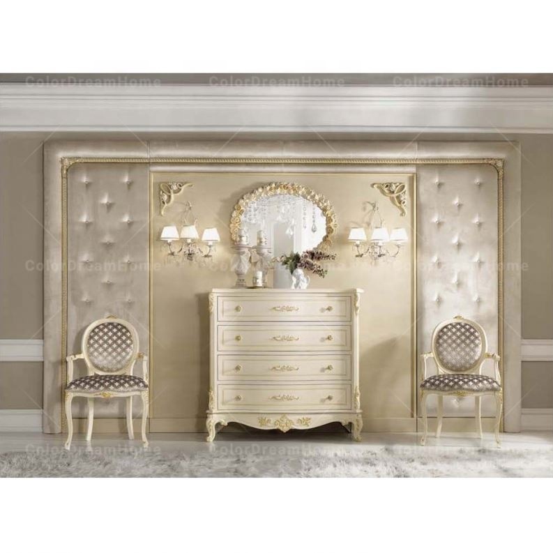 French white wooden chest of drawers for bedroom furniture