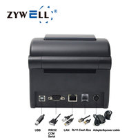 Impresora térmica de 80mm, máquina etiquetadora de pegatinas ZYWELL, impresora de etiquetas de código de barras Bluetooth de 3 pulgadas