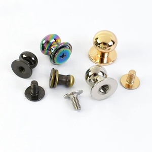Meetee H3-2 6mm Hardware Acessório Cabeça Redonda Prego Rebites para Couro Craft Parafuso Metal Buckles Carteira <span class=keywords><strong>Belt</strong></span> Fastener Studs Fecho - Product Image 4