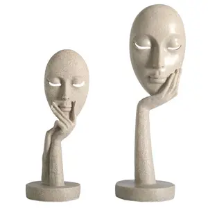 Sculpture de personnages abstraites modernes, résine, ornement de luxe, décoration de la maison, artisanat, 30 cm