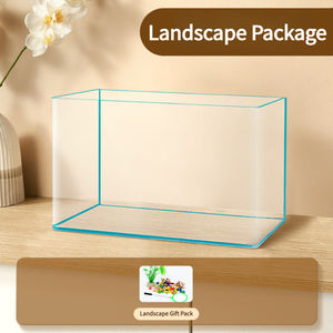 透明ガラスコーナー小型水族館魚タンクAcuarios水族館超透明ガラス水槽 - Product Image 3