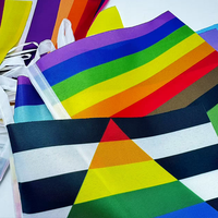 All Pride 30 pièces Drapeau arc-en-ciel Bunting Banner 25.9 ft Progress LGBTQ Flag for Gay Pride Sports Events Decoration